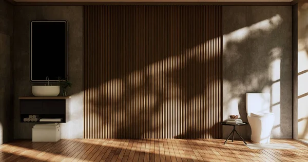 Schoonmaak Lege Kamer Interieur Japandi Wabi Sabi Stijl Rendering — Stockfoto