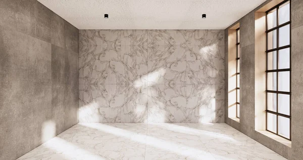 Úklid Prázdného Pokoje Interiér Japandi Wabi Sabi Style Vykreslování — Stock fotografie