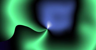 Multi-colored rays emerge from the center of the frame and rotate