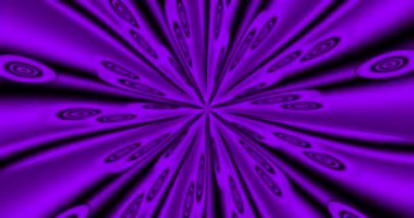 Multi-colored rays emerge from the center of the frame and rotate