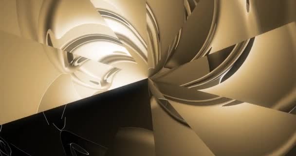 黒の背景に多色回転万華鏡のパターン アブストラクトモーショングラフィックス フラクタルアニメーション 美しい明るい飾り エンドレスサイクル — ストック動画
