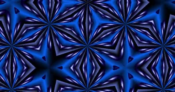 Patterns Multicolored Rotating Kaleidoscopes Black Background Abstract Motion Graphics Fractal — Stock Video