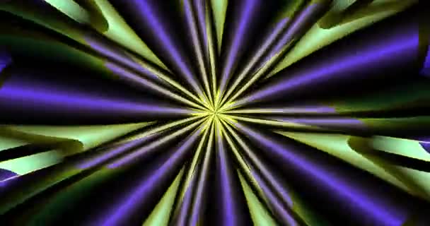 Multi Colored Rays Emerge Center Frame Rotate — ストック動画