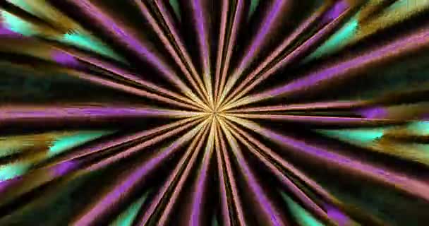 Multi Colored Rays Emerge Center Frame Rotate — ストック動画