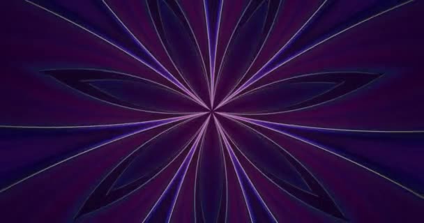 Florales Kaleidoskop Stilisierter Winterweihnachtsmotive Nabelfarben Abstrakte Bewegungsgrafik Fraktale Animation Schöne — Stockvideo