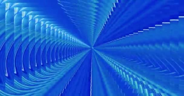 Modrobílý Kaleidoskop Téma Digitální Technologie Abstraktní Pohybová Grafika Fraktální Animace — Stock video