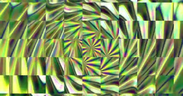 Mosaico Rayos Giratorios Multicolores Bloques Cristal Gráficos Movimiento Abstractos Animación — Vídeo de stock