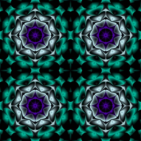 Lila Grün Und Grau Bewegungsgrafik Muster Fraktale Animation Abstraktes Kaleidoskop — Stockfoto