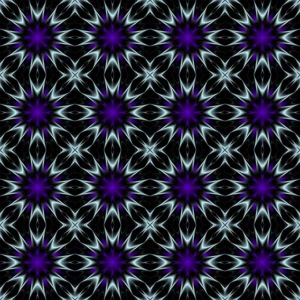 Бесконечный Бесшовный Повторяющийся Абстрактный Фон Цветочным Орнаментом Фиолетовых Тонах Темной — стоковое фото