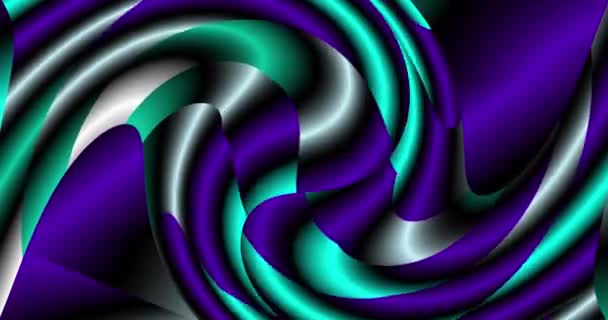 持续移动 色彩斑斓的缎带呈螺旋状扭曲 一个循环 — 图库视频影像