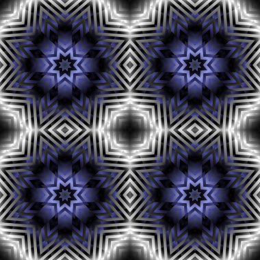 Yıldızların ve kar tanelerinin görüntüsüyle aralıksız tekrarlanan soyut arkaplan.