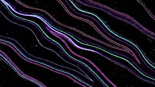 Very Nice Background Video Multicolored Glowing Waves Moving Running Glowing — Vídeo de stock