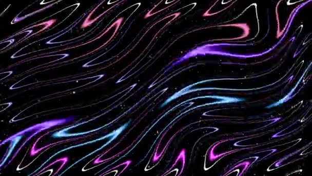 Very Nice Background Video Multicolored Glowing Waves Moving Running Glowing — Stockvideo