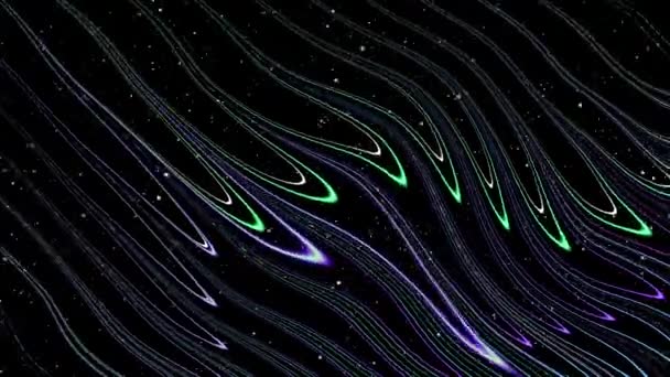 Very Nice Background Video Multicolored Glowing Waves Moving Running Glowing — Αρχείο Βίντεο