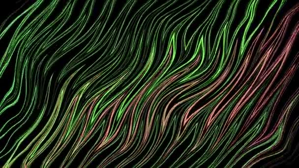 Triangular Waves Green Pink Shades Move Left Right Merge Each — Stockvideo