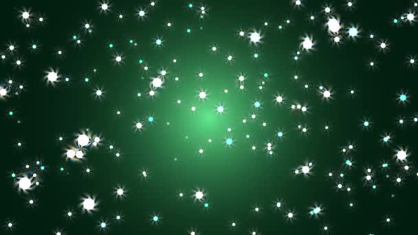 Natal Fundo Abstrato Com Estrelas Brilhantes Que Giram Aproximam Espectador — Vídeo de Stock