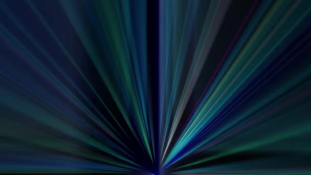 Rays Violet Blue Hues Emerge Lower Central Point Frame Fan — Vídeos de Stock