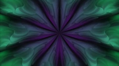 Rays of magenta and green light come from the center of the frame and move in waves. Flashes of light pass through them periodically. Animated background video. Floral motifs. Endless cycle. The loop.