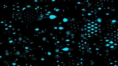 Soyut animasyon arkaplan fraktal videosu. Noel nedenleri. Koyu arkaplanda açık renkli lekeler var. Sonsuz döngü. Döngü.