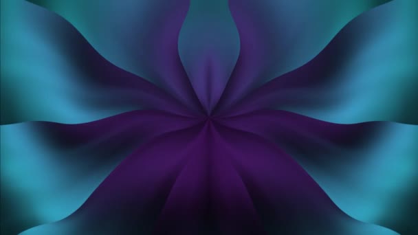 Фиолетовые Голубые Лучи Света Выходят Центра Рамки Искажаются Образуя Стилизованный — стоковое видео