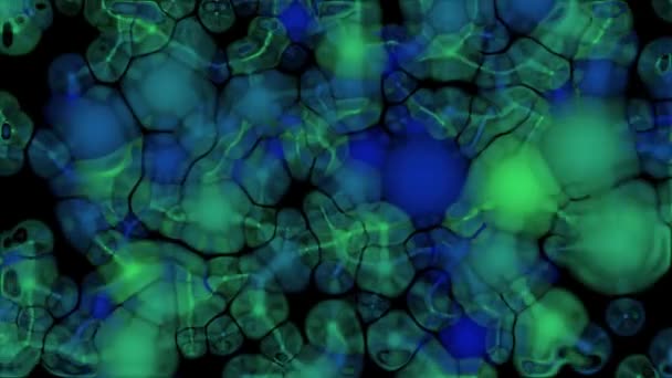 Abstract Animated Background Fractal Video Spots Violet Green Hues Light — Stock Video