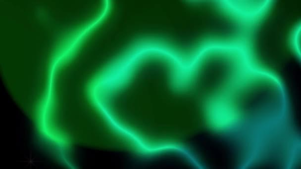 Blue Green Beams Light Having Structure Plasma Constantly Change Shape — Vídeos de Stock