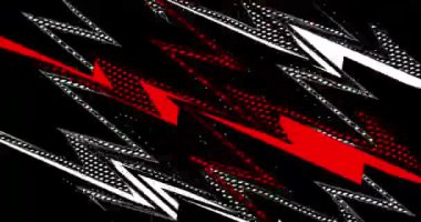 Kırmızı ve beyaz gölgeli ışık demetleri zikzak çizerek hareket eder. Animasyon arka plan kulübü videosu. Sonsuz döngü. Döngü.