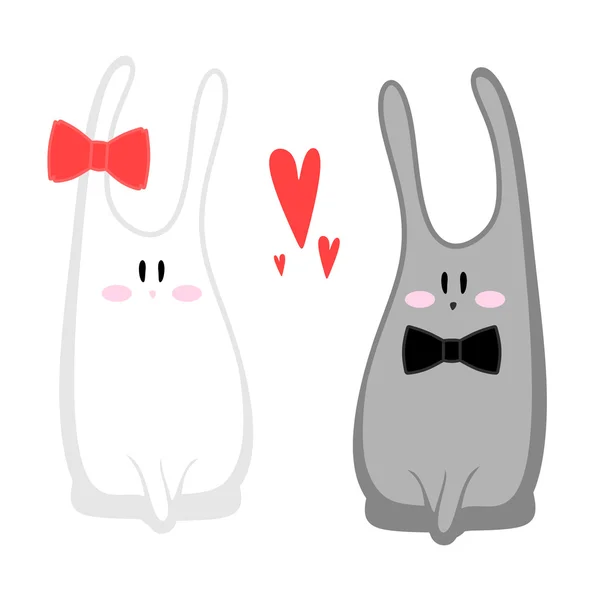 Conejitos de amor — Vector de stock