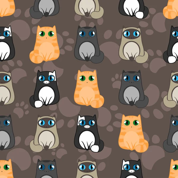 Seamless pattern of the cats