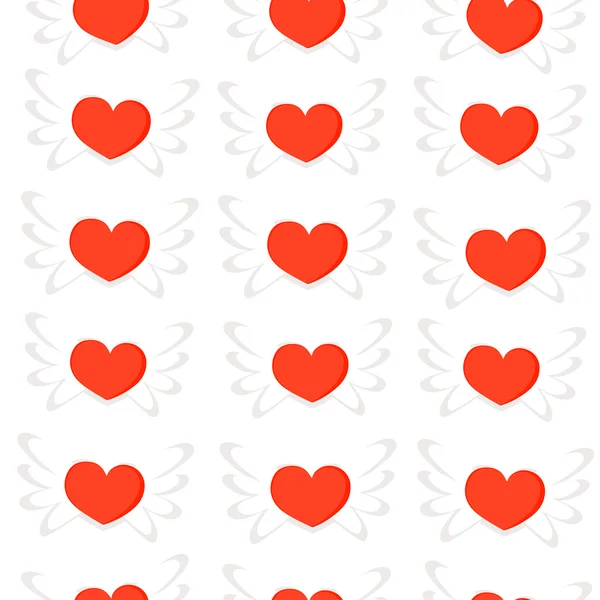 Seamless pattern of hearts — Stock Vector