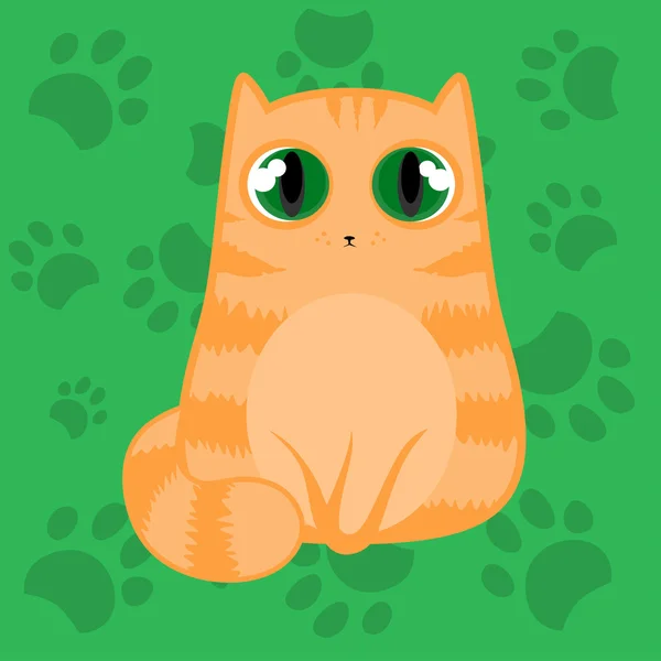 Jengibre gato — Vector de stock