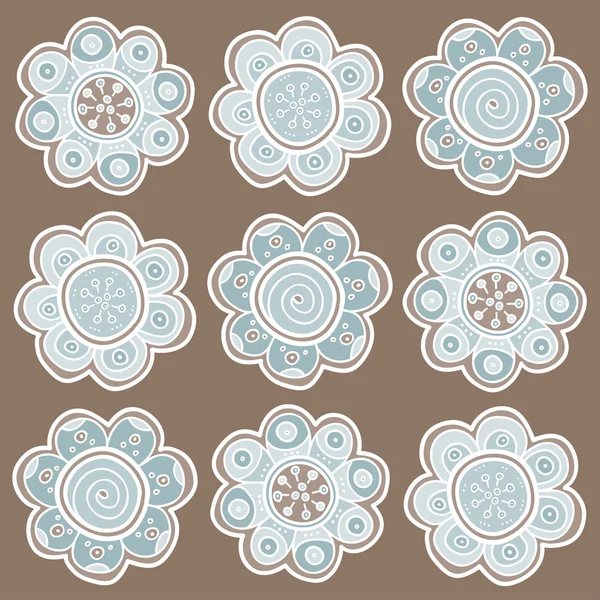 Set of flowers — Stock Vector