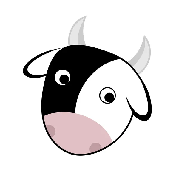 Cow on white background — Stock Vector