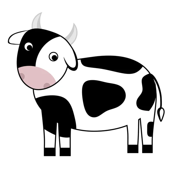 Cow on white background — Stock Vector