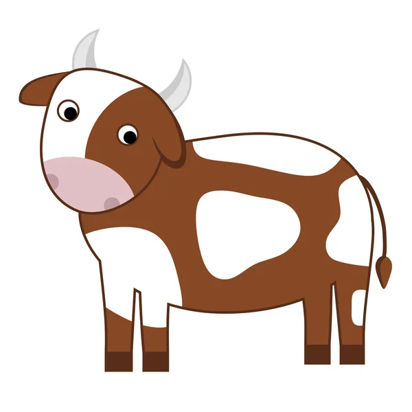 Cow on white background — Stock Vector