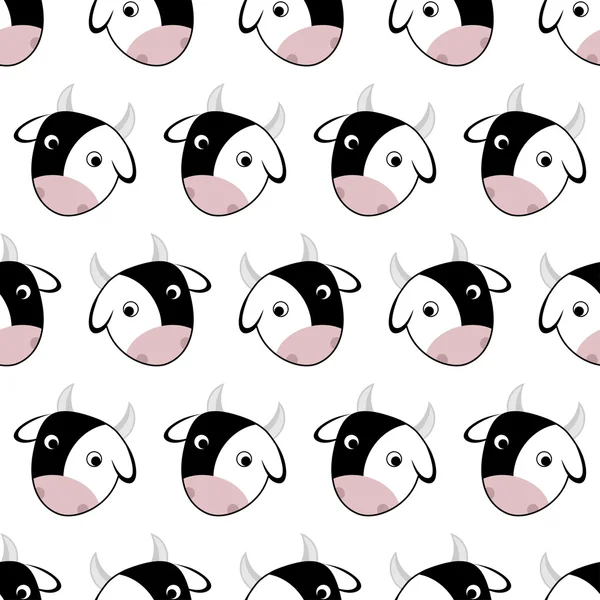 Seamless pattern of cows — Stock Vector