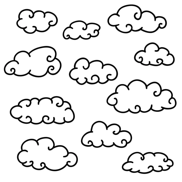 Clouds collection — Stock Vector