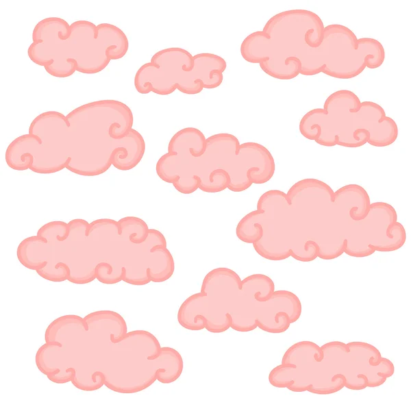 Wolken collectie — Stockvector