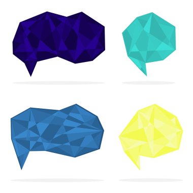 trendy kristal şekiller kümesi