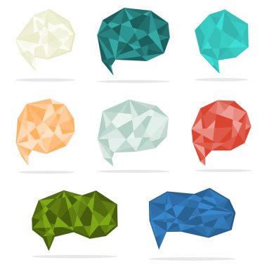 trendy kristal şekiller kümesi