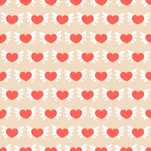 Romantic seamless pattern with hearts — Stock Vector