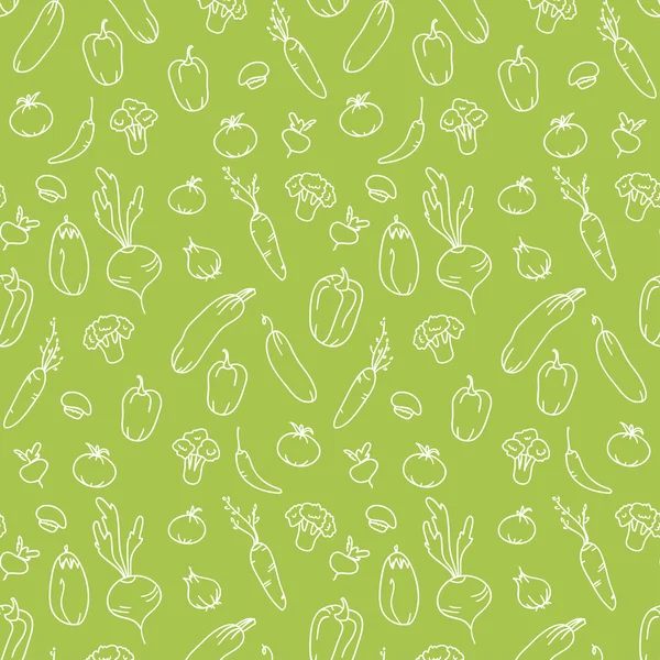 Fondo de cocina sin costuras de verduras — Vector de stock