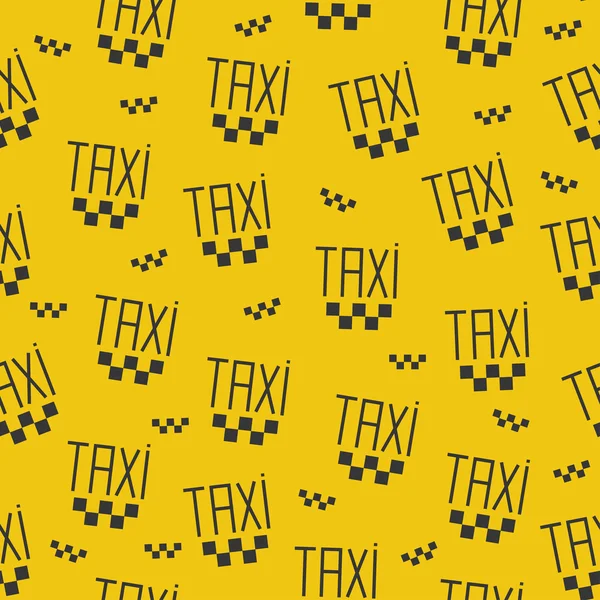 タクシー サインのシームレスなパターン. — ストックベクタ