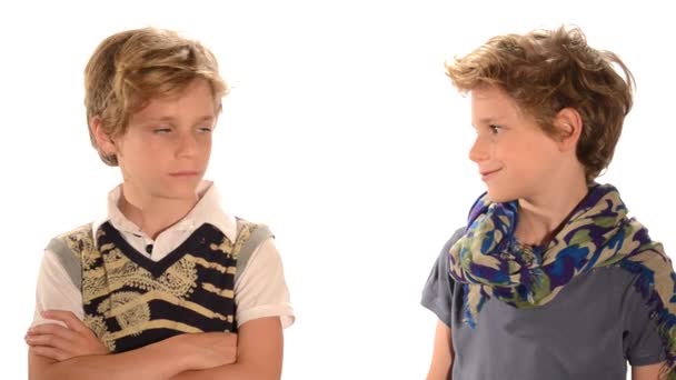 2 つの双子の男の子 — ストック動画