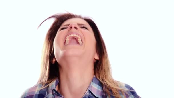 Cute girl laughing — Stock Video