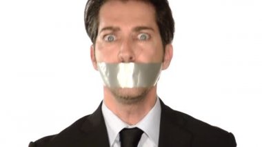 işadamı ile bir kaset ağzı