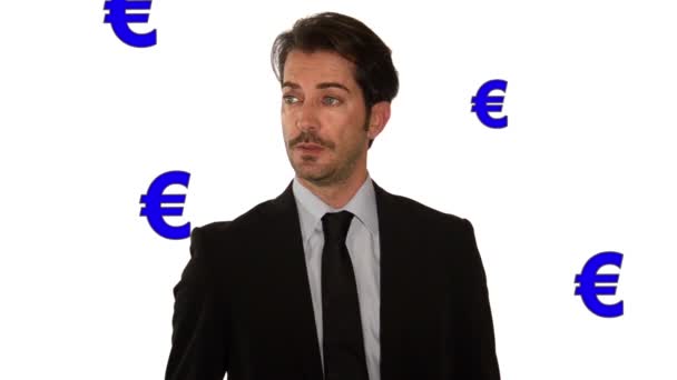 Euro vs u.s. dollar — Stock Video