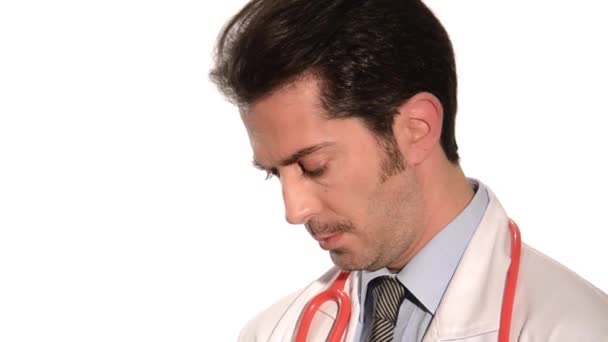 Лікар з шприц — стокове відео