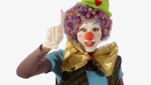 Frohes neues Jahr mit dem Clown — Stockvideo