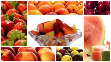 meyve salatası kolaj